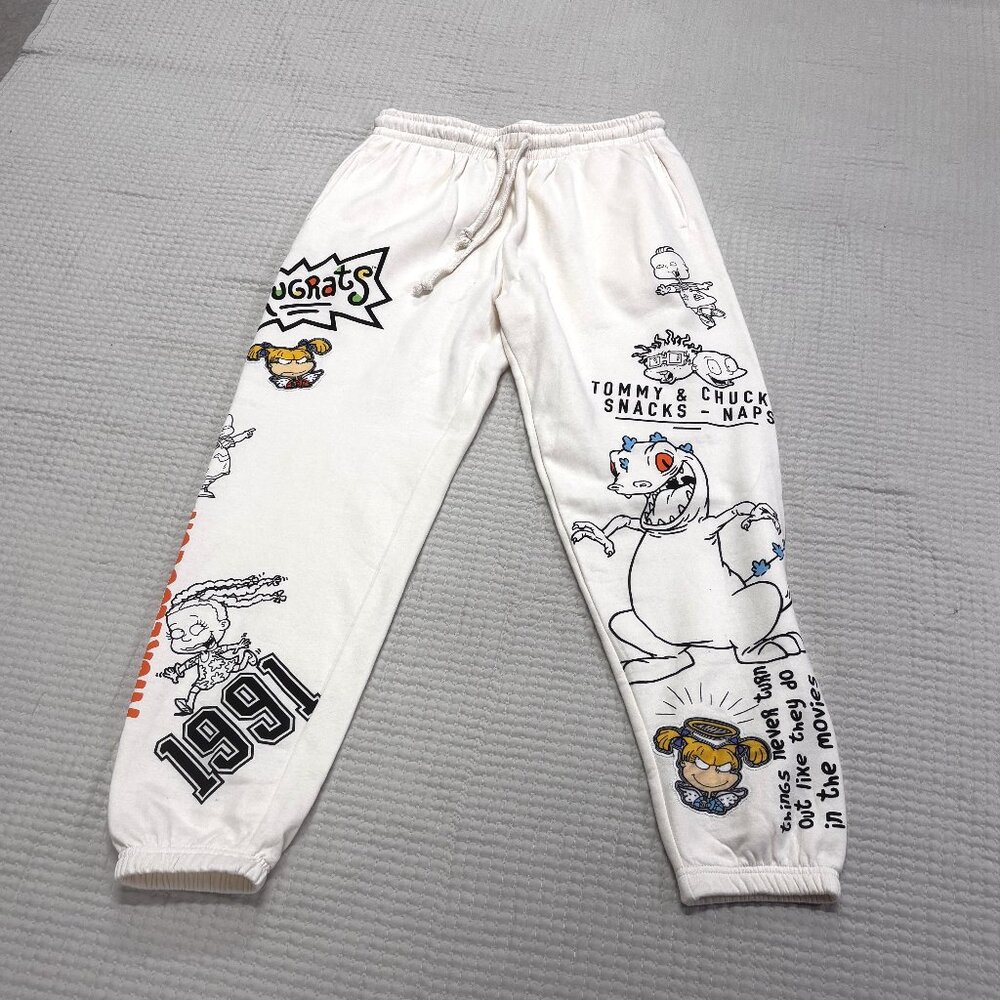 NICKELODEON Rugrats Sweatpants, Junior L, Women (S/M), Pockets!